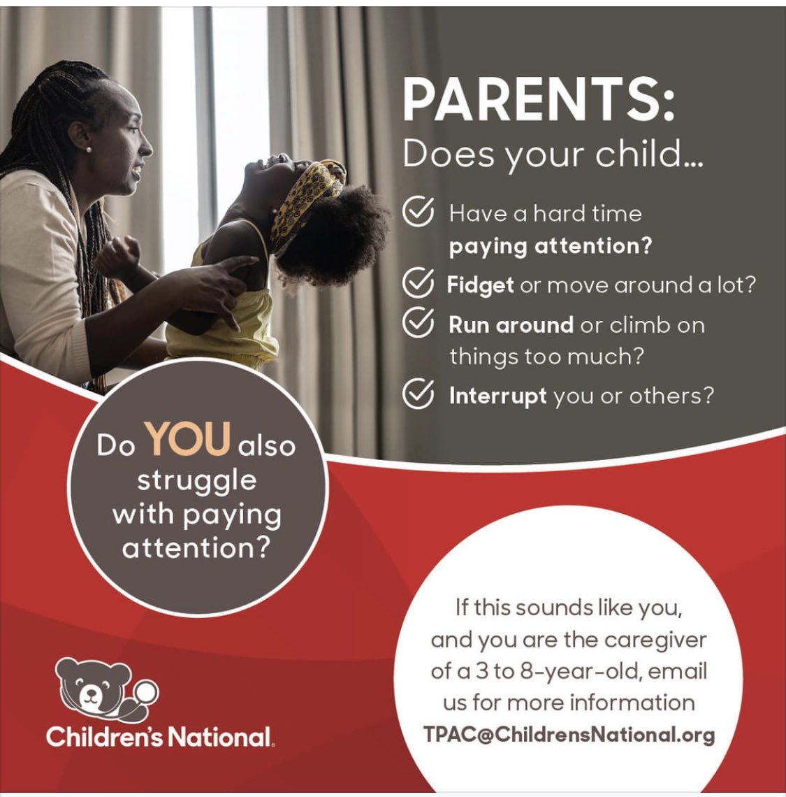 Ad for our TPAC study—please share widely! #umdadhd