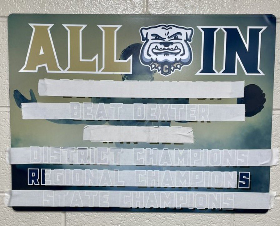 ChelseaFB_SEC's tweet photo. 2021 Goal Board Cleared
Beat Trenton Week 1 ✅
Beat Dexter Week 9 ✅
SEC Champions ✅
District Champions ✅ 4 Straight 
Regional Champions ✅ 4 Straight 
State Champions ✅ 🏆 
14-0 Perfect Season
#ALLIN 
#WePlayForChampionships https://t.co/9SqXYx7tmP