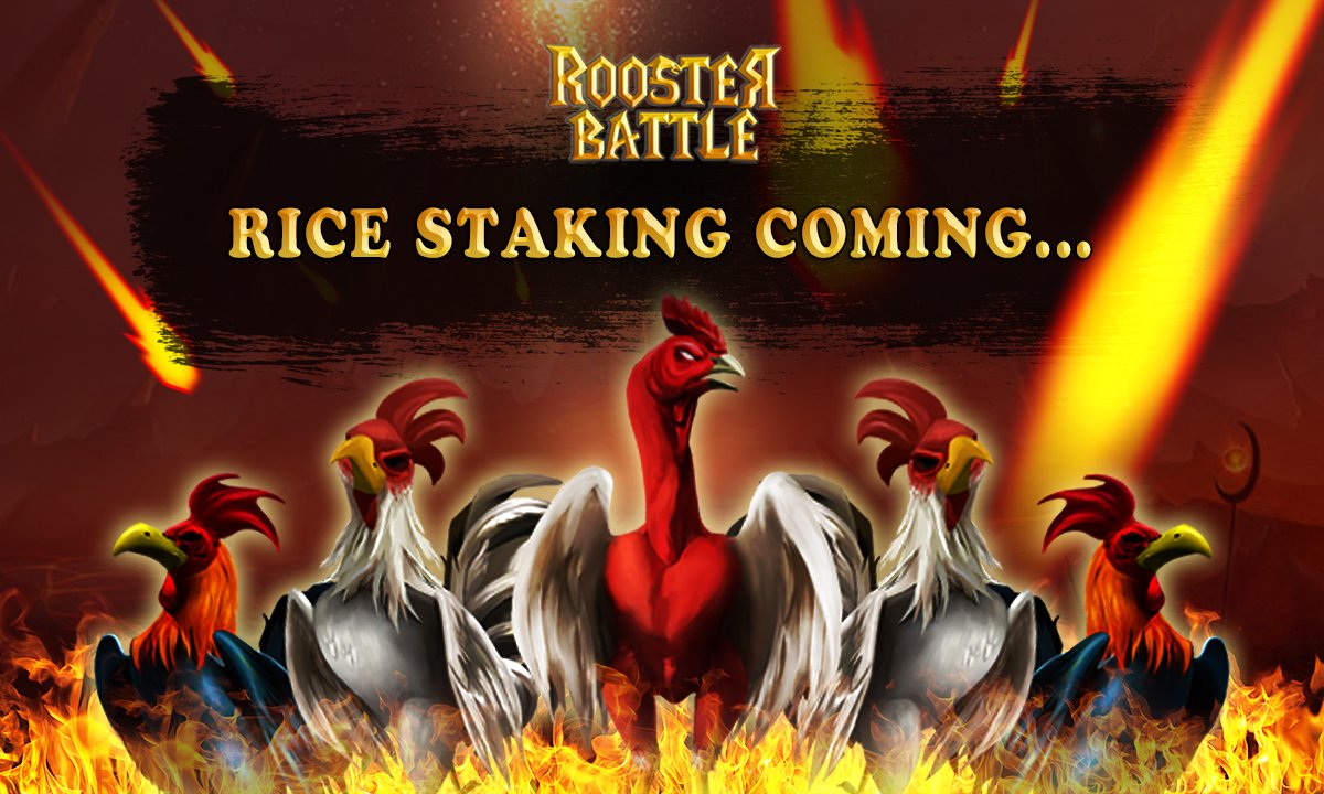 RoosterBattle's tweet photo. 🐔 $RICE STAKING IS COMING SOON 🐔
Our staking program will be released on 30 November! Stay tuned, hold your tokens and earn your worthy rewards!#RoosterBattle #NFTCockFightingGame #Playtoearn #NFTGame $RICE #RICE https://t.co/NgUzNuBx75