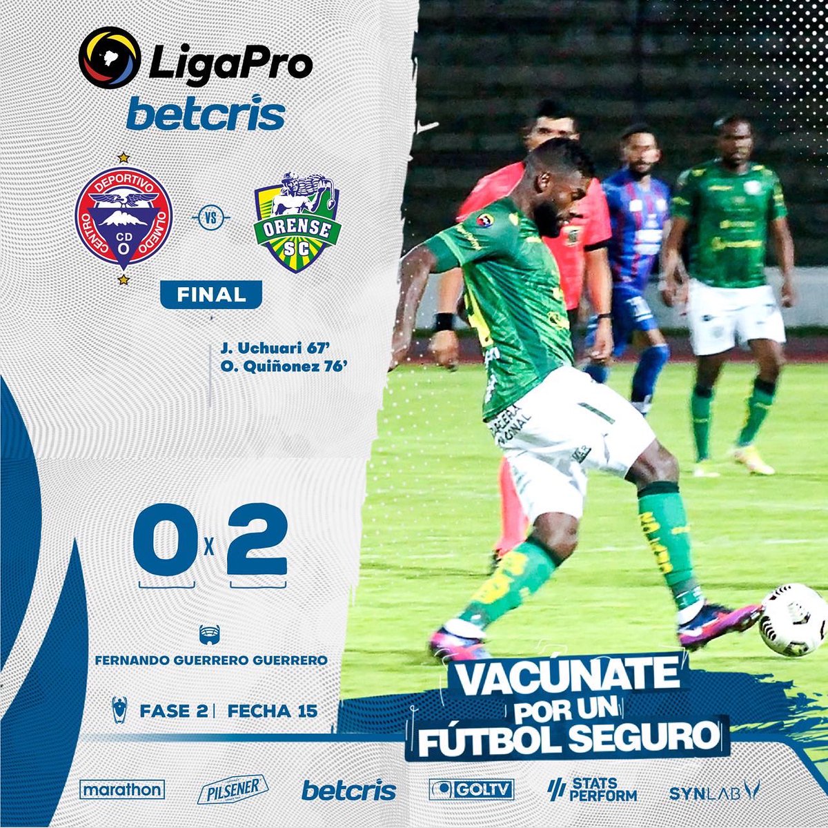 LigaEcuabetec's tweet image. 🏁 ¡Final!⠀⠀⠀⠀⠀⠀⠀⠀
⠀⠀⠀⠀⠀
@CSEmelec 4️⃣-0️⃣ @MantaFutbolClub 
@cdolmedoficial 0️⃣-2️⃣ @Orense_SC ⠀
@GuayaquilCityFC 1️⃣-0️⃣ @Aucas45 ⠀
@DelfinSC 3️⃣-0️⃣ @ClubMushucRuna1 ⠀
 ⠀⠀⠀⠀⠀⠀⠀⠀⠀⠀⠀⠀⠀⠀⠀⠀⠀⠀⠀⠀⠀⠀⠀⠀
#LigaProBetcris 🇪🇨⠀⠀
⠀⠀