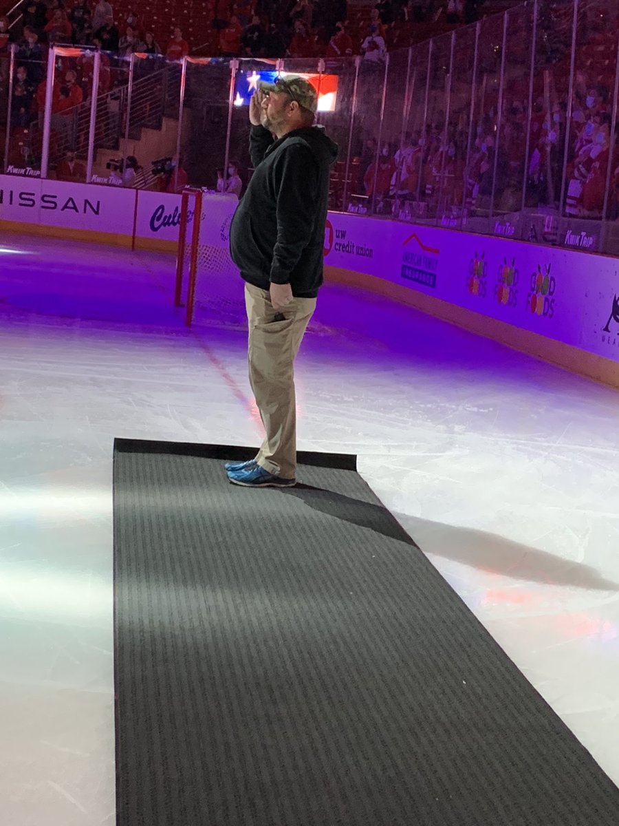 Chief_Chapin's tweet photo. Had the honor of being recognized for my military service by @BadgerMHockey https://t.co/JjRfjhegmz