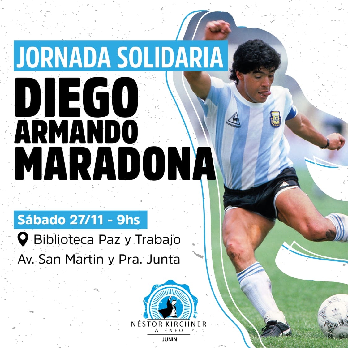 AteneoNKJunin's tweet photo. Hoy los compañeros y compañeras del Ateneo Néstor Kirchner de Junín , pintamos la biblioteca "Paz y Trabajo".
La jornada se denominó Diego Armando Maradona ! 
La militancia, la solidaridad y la Organización todo el año!!! https://t.co/9EicV5Acvv