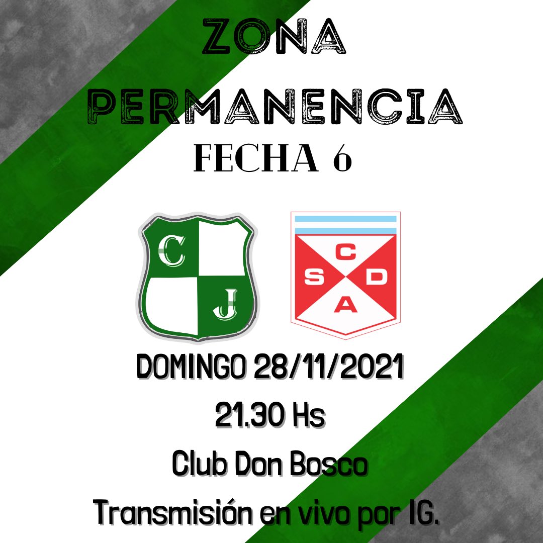 ❇️ZONA PERMANENCIA.
✔️Fecha 6 vs <a href="/Alma_futsal/">CSD ALMAFUERTE ⭐️</a> 
🔸Domingo 28/11/21.
🔸21.30 Hs. 
🔸Club Don Bosco.
🔸Los esperamos a todos para copar Ramos Mejía y alentar más fuerte que nunca 💪🏼🌟.
🔸Se transmitirá en vivo por #IGLive. 
.
.
#SomosJuvencia 🇳🇬