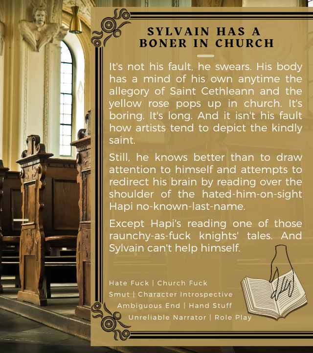 fearlesswindy1's tweet photo. Hold You Like A Sigh
Rated E #nsfw | 6k | Hapivain
#hapivainweekendnsfw
link below!

📖Sylvain Character Study
🥱Hate Sex
📖Gratuitous Book Flirting
🥱Church Sex
📖Somehow it's a lite E tho, and this is actually angst https://t.co/mkUQUby4xb