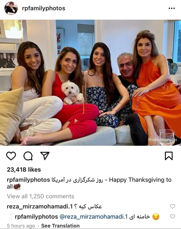 ShabnamHamseda's tweet photo. Dear Prince @PahlaviReza: Your 2021 Thanksgiving Family photo has a strong and powerful message to the thirsty people in #Isfehan who are calling for the return of Kingdom to #Iran. @ShahbanouFarah https://t.co/qXCiZFs3XR