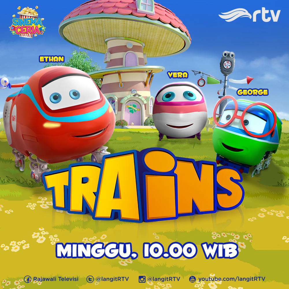langitRTV's tweet photo. Asik Ethan dan teman-temannya akan bersiap-siap pergi ke suatu tempat yang indah guys! Penasaran kan gimana keseruan mereka?

Yuk saatnya nonton TRAINS,pkl. 10.00 WIB hanya di RTV Makin Cakep

#programanak #programrtv #rtvdigital https://t.co/EKYiP6lmje