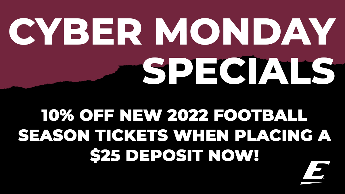 EKUColonelClub's tweet photo. Looking to secure NEW season tickets for the 2022 @EKUFootball season? Get 10% off when you place a deposit on new season tickets today during our Cyber Monday special!

https://t.co/CMZyZ5NsRj https://t.co/u87kjpfHPQ