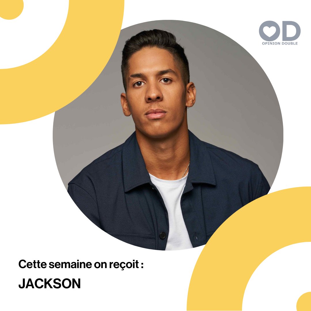 opiniondouble's tweet photo. Cette semaine on reçoit le charmant Jackson 💛 On se rejoint sur notre chaine Youtube dimanche à 18h00!⁠ https://t.co/GqakpwhAms