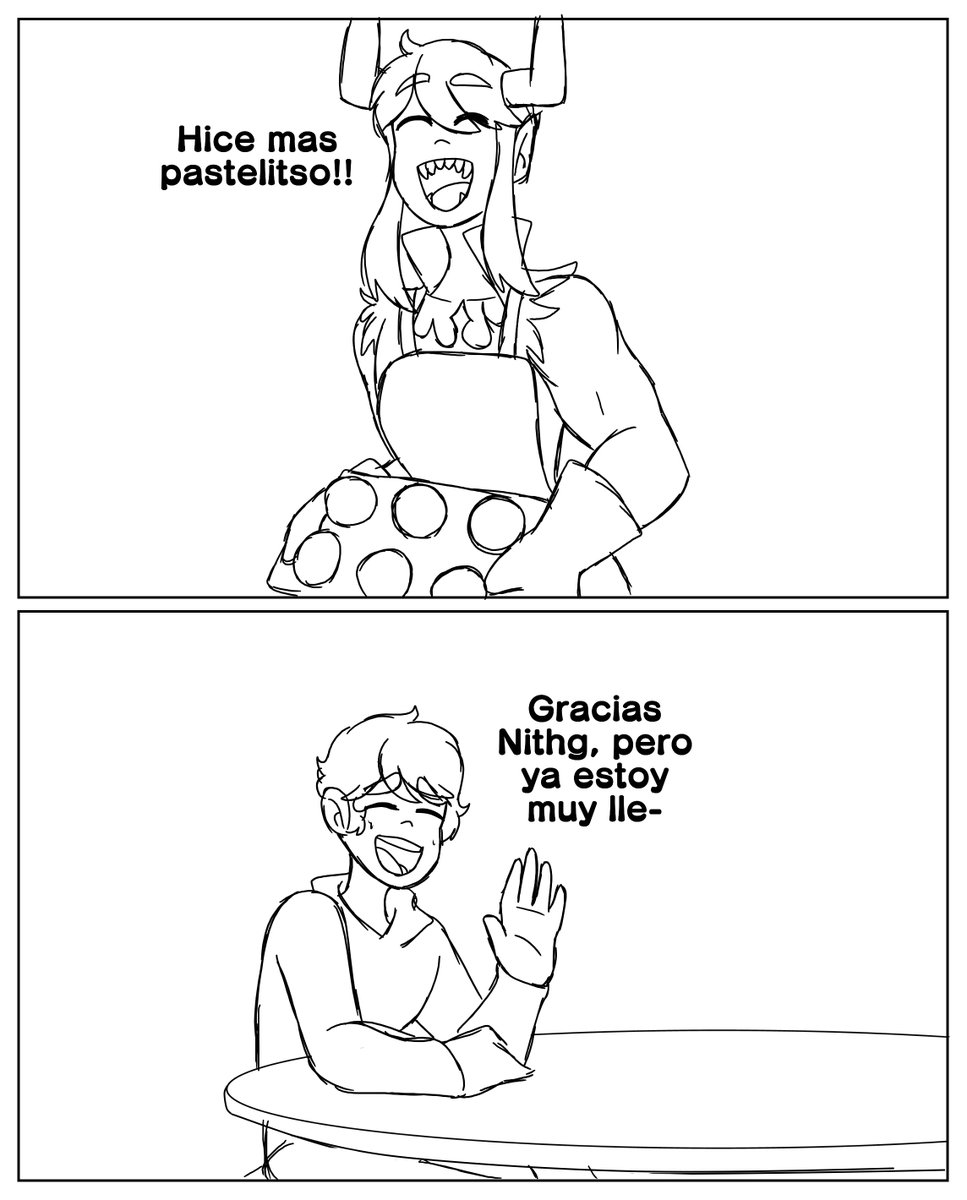Al_Toons's tweet photo. Lo único que mas le gusta hacer a Nithgmare en la tierra es cocinar y gracias a que es un demonio le sale bien a la primera, aunque el piensa que le podría salir mejor

Cuando Sparta no fue a la guarida se sintió medio herido ya que Sparta es el que mas le pide que cocine para el https://t.co/f7VoP86arA