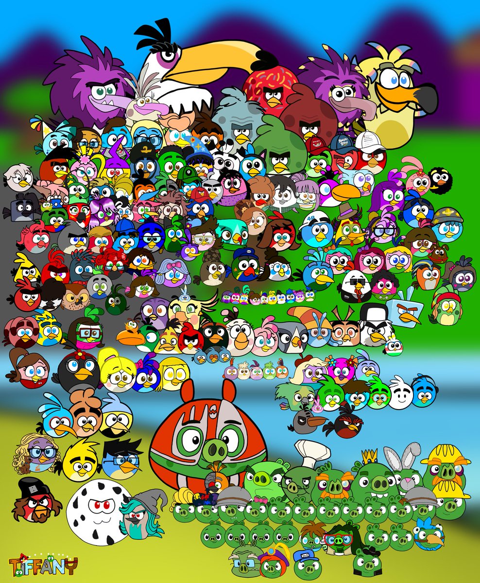 TiffanyArtist56's tweet photo. FINALLY FINISHED! AFTER 2 MONTHS! 

If I missed you I’m sorry not enough room to add more birds.  But hope you enjoy! 

#angrybirds #Procreate #angrybirdsfans #angrybirdsfandom #fandom https://t.co/kCZgAC0k3r