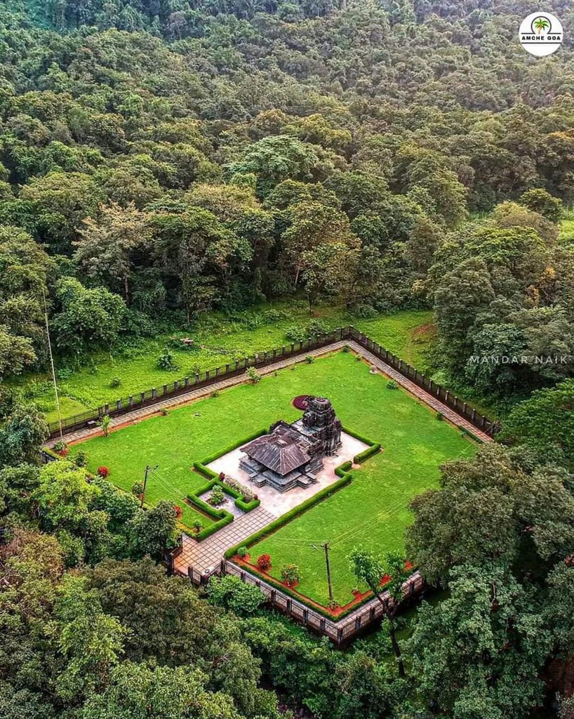 IndiaTales7's tweet photo. The oldest Hindu Mandir of Goa, that survived from the Portuguese as it was hidden in the dense forest. https://t.co/rRALdkDxgp