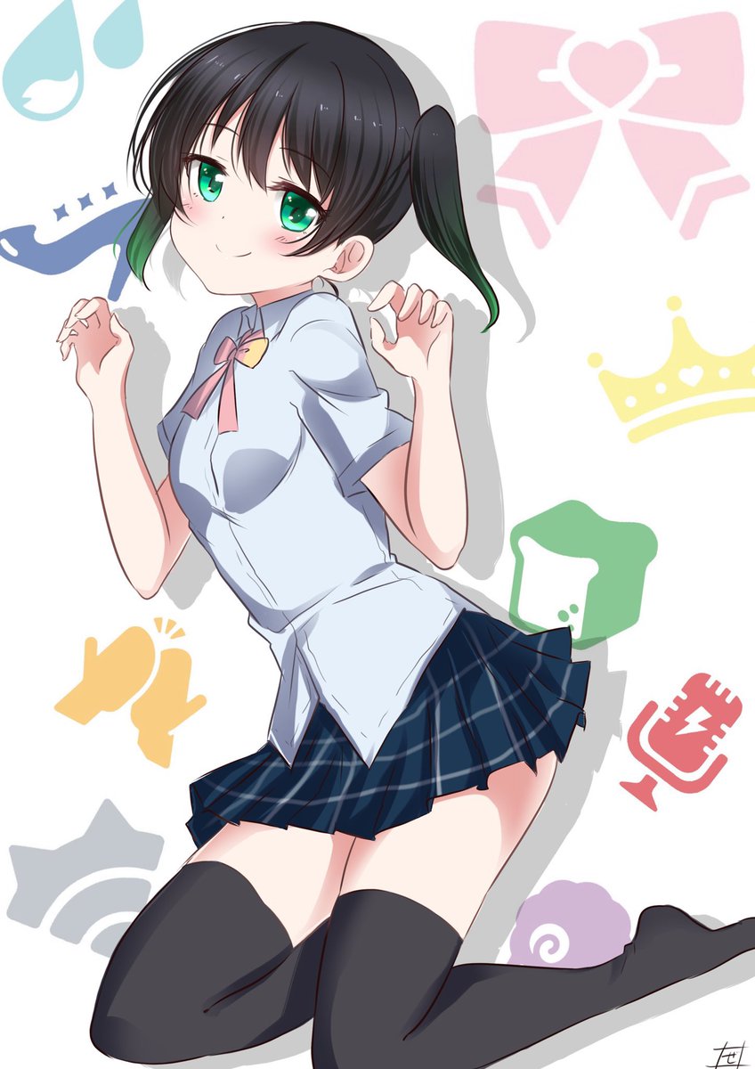 天王寺璃奈 「#いいニーハイの日
ニーハイすこ🥰 」|ぜろのイラスト