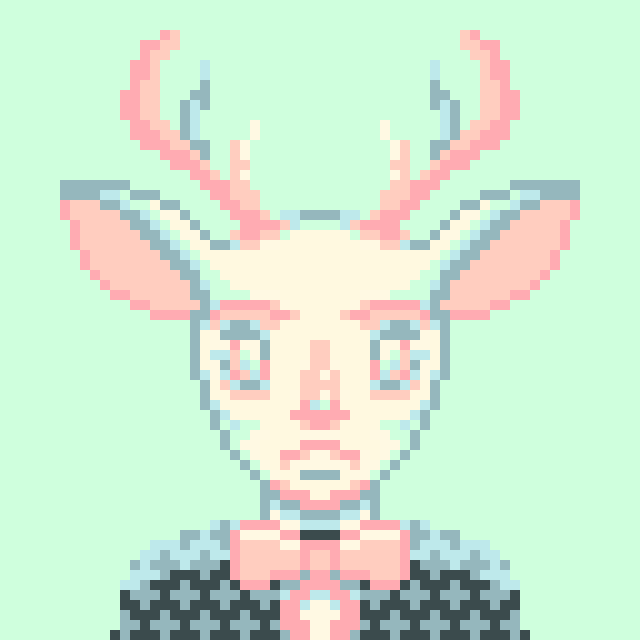 Forgia_P's tweet photo. Okay so I've been delaying on creating a pixel art account since January when I drew this deer as my pixel artist persona and... Looking at today's @Pixel_Dailies theme, I felt like it was the right moment to finally create it, so... Hello everyone!

#DeerSpirit #pixel_dailies https://t.co/ttbp7edvlz