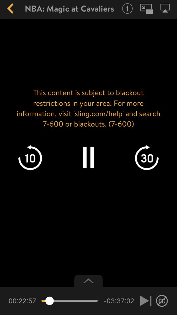 HeisePete's tweet photo. @Sling @NBATV why is this game blacked out for me in FL if it’s in Cleveland? https://t.co/yGMpss7vil