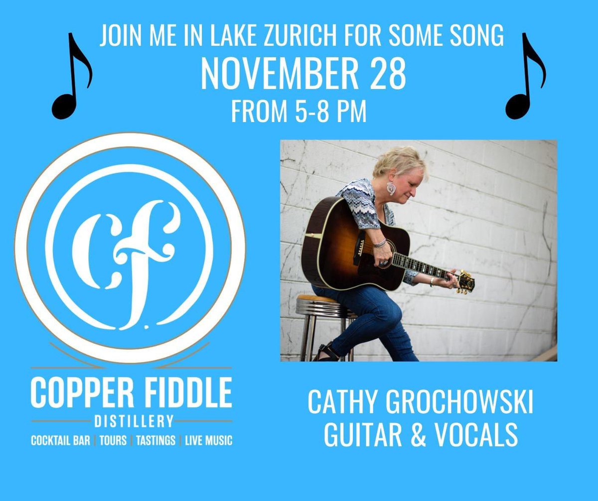 CathyGrochowski's tweet photo. Tomorrow, join me for some song! Copper Fiddle - Lake Zurich. https://t.co/YJMKah0c4G