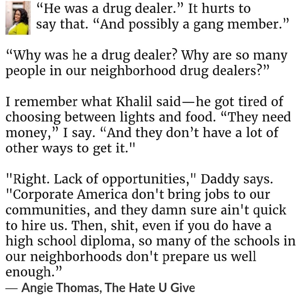 Angie Thomas, from The Hate U Give

#ThisIsAmerica https://t.co/Yf32FCtciV