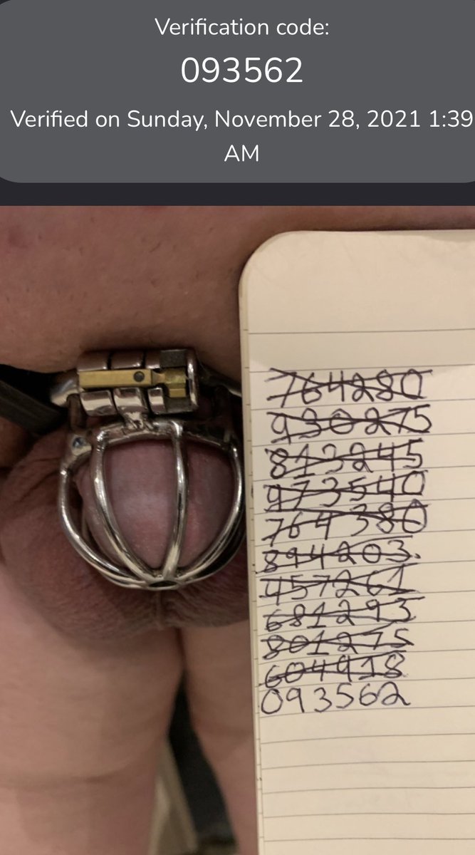 DJG_Sissy's tweet photo. Still #locked in #chastity. 2 days down. How many more to go? 
#chastitycage #NoNutNovember #lockedinchastity https://t.co/sMiYGiowcu