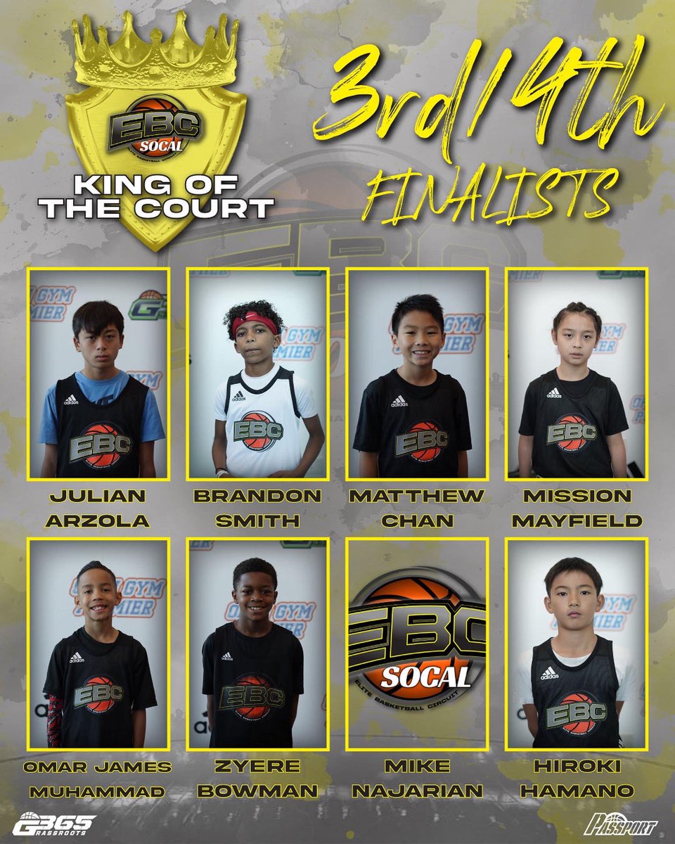 EBC_Camps's tweet image. #EBCSoCal King of The Court Finalists for tomorrow‼️👑 Who’s taking home the crown?! @OpenGymPremier @Grassroots365