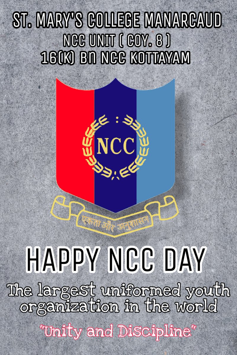 ST. MARY'S COLLEGE MANARCAUD, NCC UNIT( COY. 8) (@RohnUllattil ...