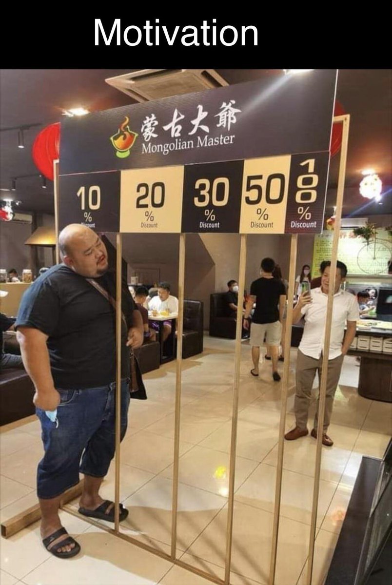 myunclesmemes's tweet photo. A BUFFET RESTAURANT IN MALAYSIA GIVES DISCOUNTS BASED ON HOW THIN YOU ARE - MOTIVATION LOL https://t.co/sjA8xCeCUF