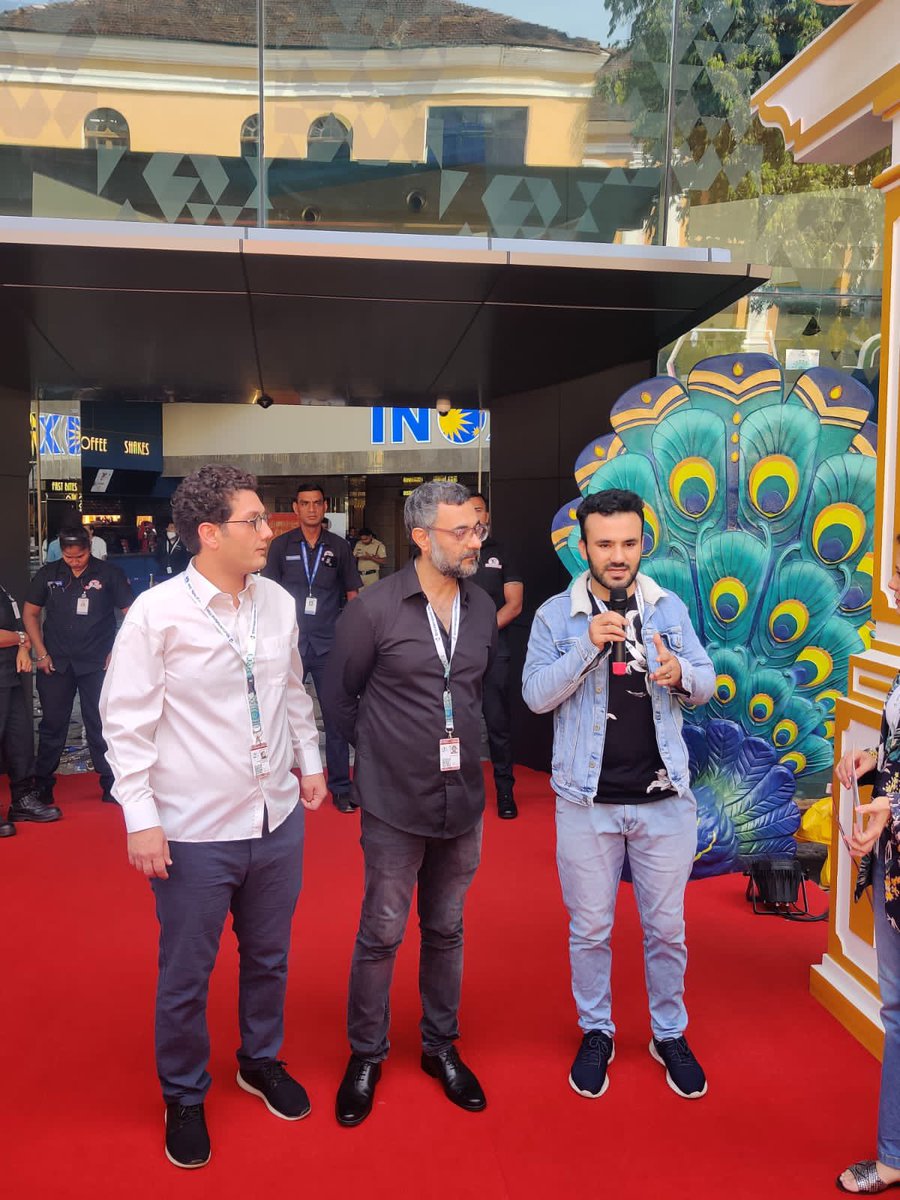 IFFIGoa's tweet photo. :DAY 8:
/Red Carpet/

Mr. Alireza Sanifer and Mr. Mohammadhossein Ghoorchian take the red carpet ahead of the screening of their movie, ‘Fathers’

#iffi52 #iffigoa #internationalfilmfestival #azadikaamritmahotsav #indiaat75 #goaat60 #day8 https://t.co/6y3gXDhXH3