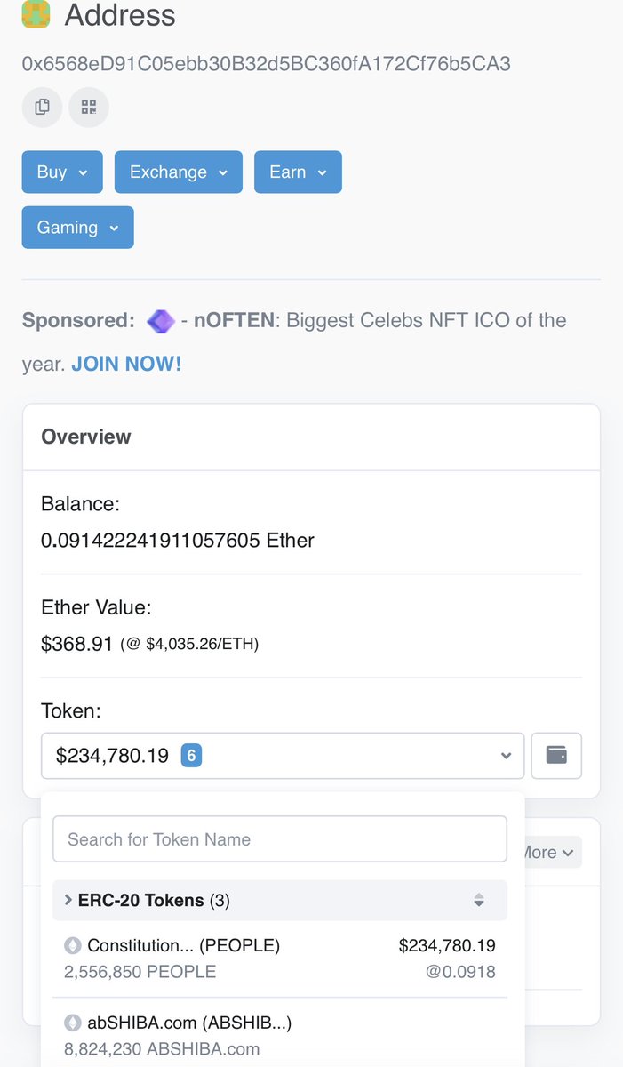 Harryyy11111's tweet photo. Stop 🤚 donations, increased to 4.54 million PEOPLE. https://t.co/wpp2gZK9rA founder: one of the founders, he personally sent money into the black hole by mistake, 3900w PEOPLE owner address: 0x6568ed91c05ebb30b32d5bc360fa172cf76b5ca3 /
 The concept of human wealth protects the https://t.co/zImmBiPaxD