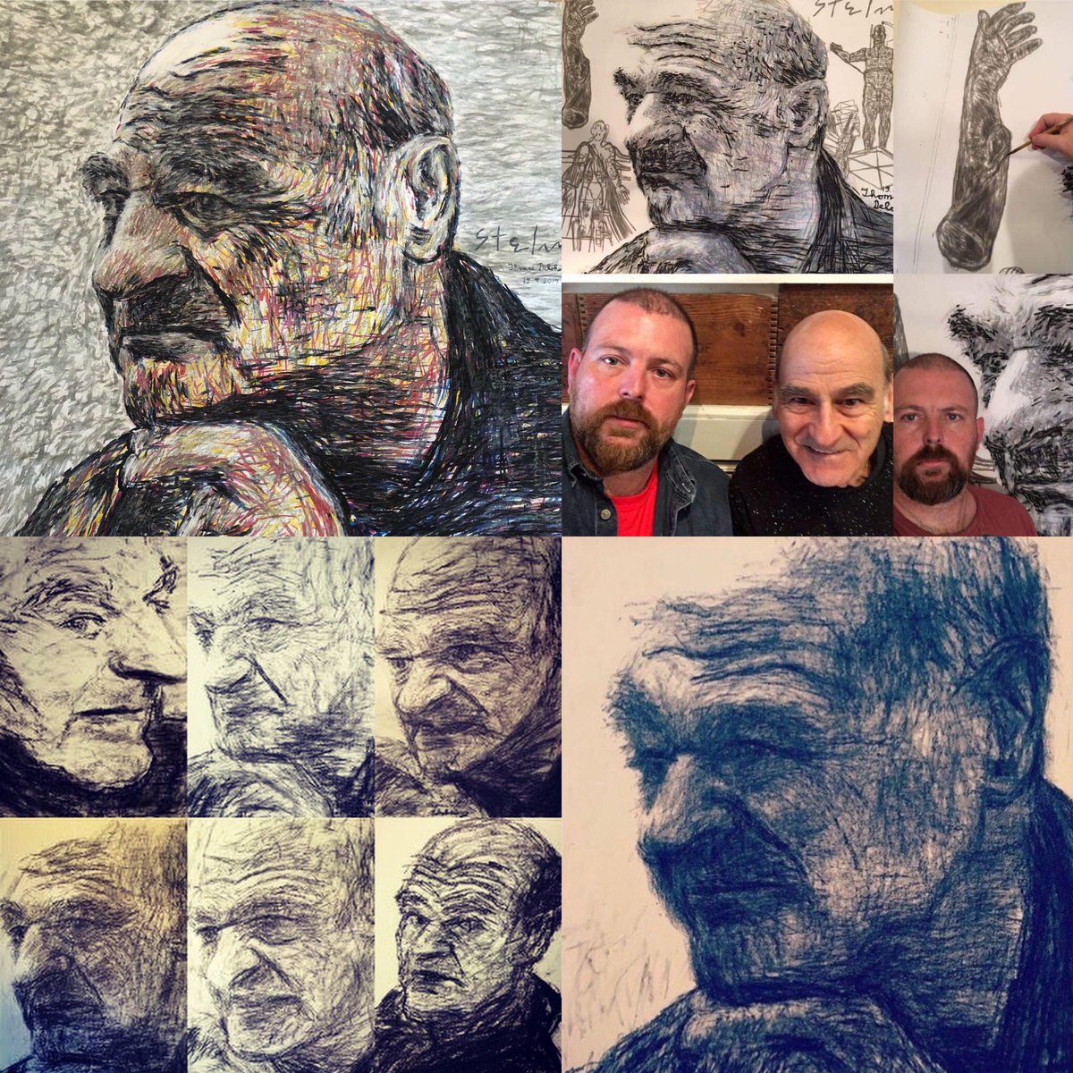 TomdeloheryJ's tweet photo. #lifedrawing #drawing #painting #australianart #portraits of #performanceartiststelarc #stelarc @StelarcStelarc #art by #artistthomasdelohery #thomasdelohery @TomdeloheryJ #blackswanprize now #lesterprize #thelesterprize #portraitau Thomas Delohery #oz https://t.co/LMqYkg4SCv