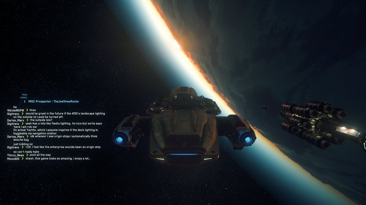 GlimTheJoeShow's tweet photo. Look at that Sunrise #StarCitizen https://t.co/d5Cnj1V5ed