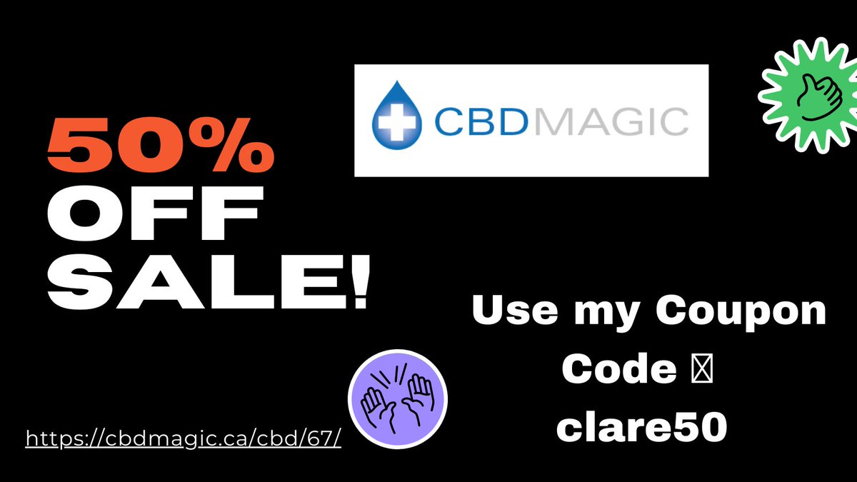 CBDPets62's tweet photo. Black Friday/Cyber Monday weekend

50% OFF COUPON CODE  ▶▶▶▶▶ clare50   🍁🍁🍁

https://t.co/PYPnNftCTv

Valid from 12:01 am Nov 26th to 11:59 pm Nov 30th EST https://t.co/PYPnNftCTv https://t.co/MSJx5cPpb6