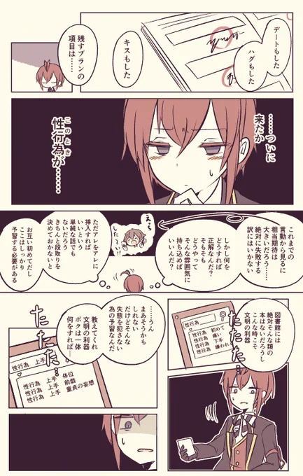 監督生が元の世界に帰る前に全力で恋人するリドルくんの一か月戦争(リド監/監性別不詳)その9

※ド直球にド下ネタ
続きます

#twstプラス 