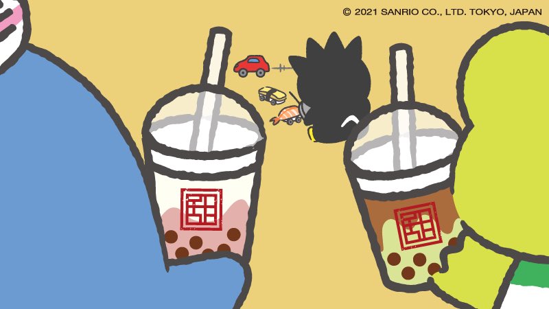 bubble tea cup simple background yellow background drinking straw cat disposable cup  illustration images