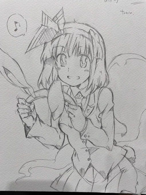 紅楼夢スケブ 鈴仙の服を着た妖夢 