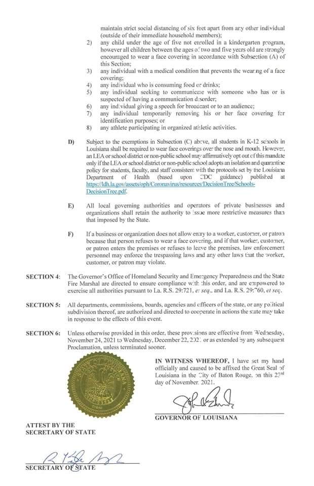 newlouisiana's tweet photo. John Bel Edwards didn’t end the emergency after all. He just didn’t post the extension until three days later. I’m sure he has a swell reason. Where are @SchexnayderClay &amp; Page Cortez?
#lalege #Lagov https://t.co/5b1BpNLEga