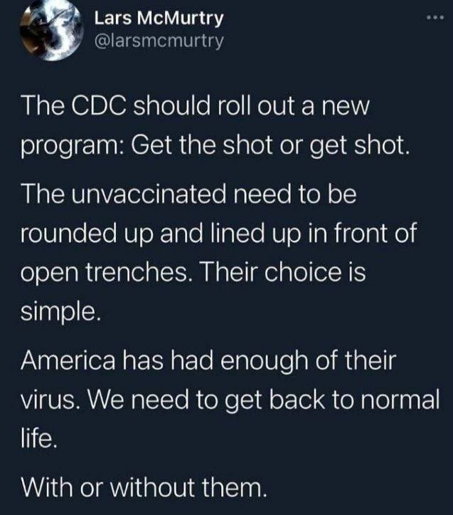 ConceptualJames's tweet photo. Ngl, I'd take the bullet. Fuck them. https://t.co/5QOn009yOE
