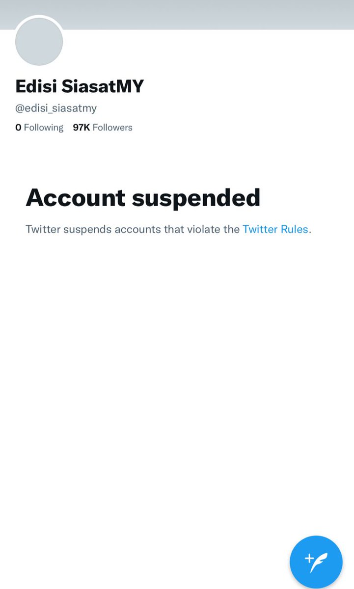 myedisi_benar's tweet photo. Tu dia acc real dh kena suspend" oleh bos besar twitter, aku igt acc ni yg kena sbb smlm ramai yg report acc aku,tpi nasib menyebelahi acc x real, Elak fitnah!!! Dgr nasihat ya https://t.co/RBvh0qBKac
