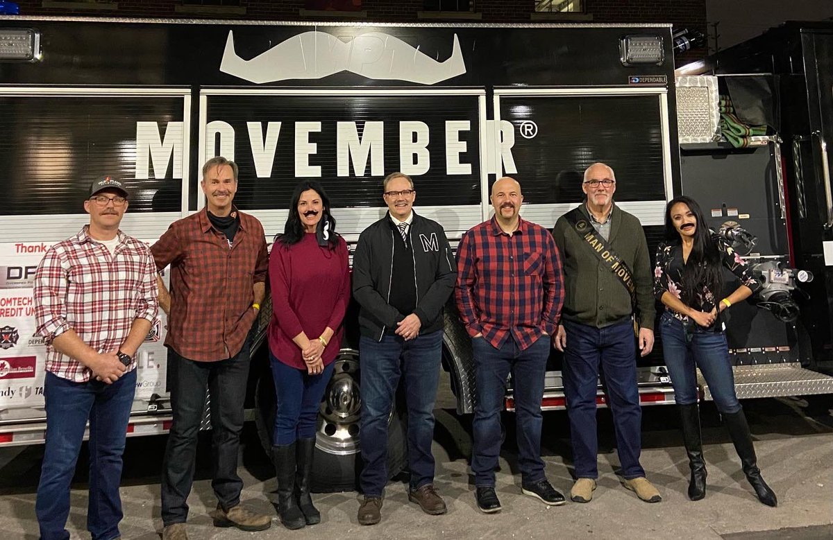 RoweSantos's tweet photo. A fun finale event in support of @MovemberCA for Mens Health! Thank you @OPSEU277 @Peel_Paramedics @BramptonFire @BramptonFireES @ChiefBoyes @ChiefDundas for inviting me &amp; Cllr @johanna_downey to judge the staches! We wore ours in solidarity &amp; look forward to next year! https://t.co/RtowXjydDO