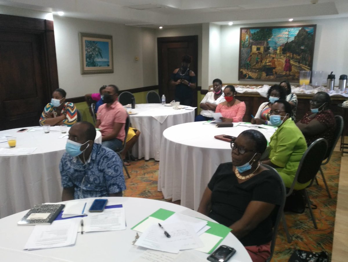FaithHIVStigma's tweet photo. The attentiveness and smiles tell us it was a successful day at the @themohwgovjm @NFPBJamaica @JaCouncilChurch sensitisation session &amp; workshop with faith leaders in Trelawny today. Led by Revd Frantz Camille, the session unpacked mental health + HIV-related issues in a pandemic https://t.co/wOwbPXpRLh