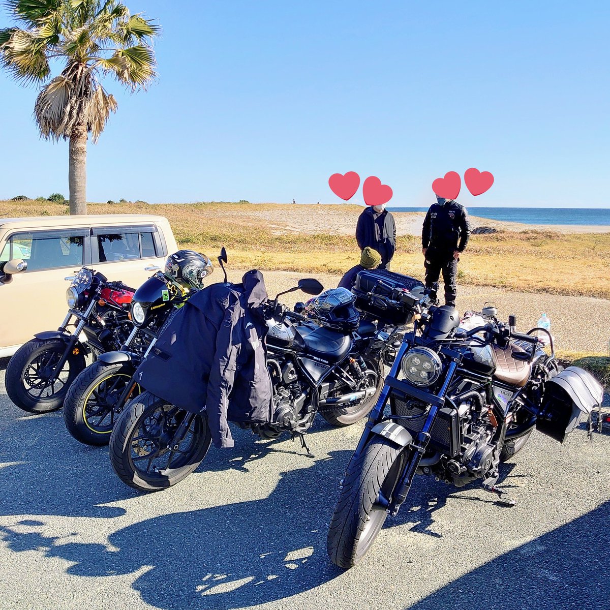 Rebel1100DCT's tweet photo. 到着!
#RCBM
#レブルコーヒーブレイクミーティング
#レブルミーティング
#レブル250 #レブル500
#レブル1100 https://t.co/PapOHbww4j