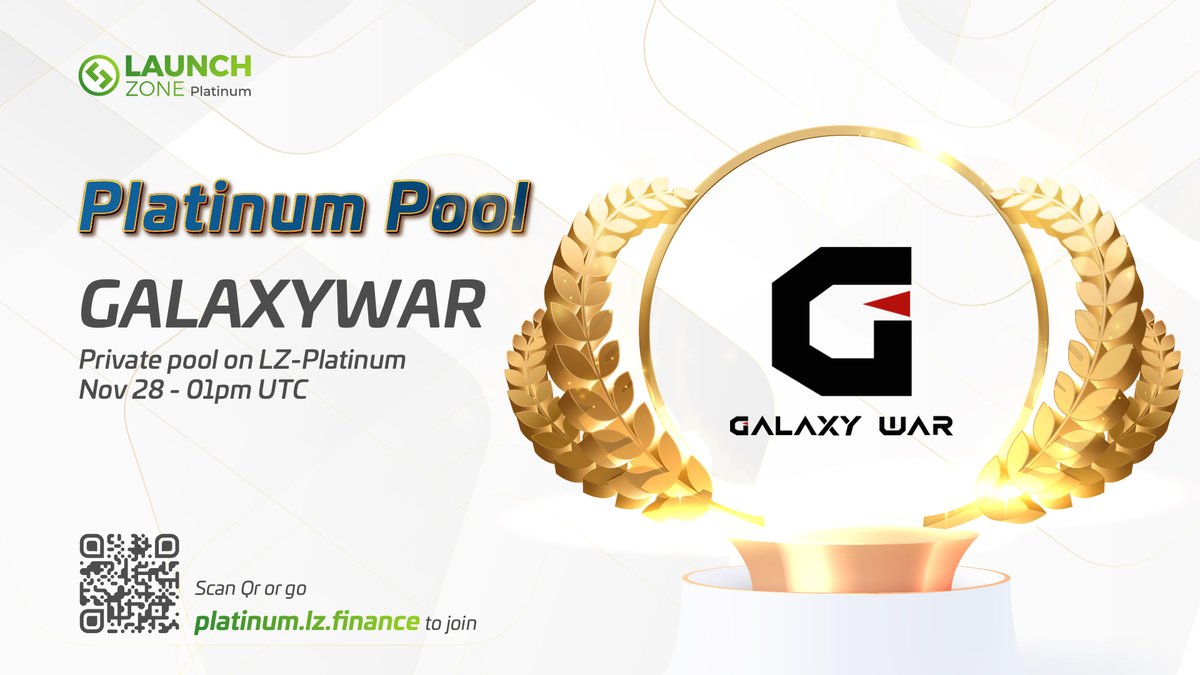 launchzoneann's tweet photo. ⚡Could it be the next GEM?⚡

GalaxyWar Platinum Pool is open at 1PM UTC on Nov 28, 2021 🥳

🔹Price: $0.2
🔹Max Allocation: 60k$
🔹Vesting: 15% at TGE. Then 20% monthly unlock for the next 4 months and 5% unlock for the last month 

Be ready to go beyond the moon 🚀 https://t.co/IoPFXYxfa9