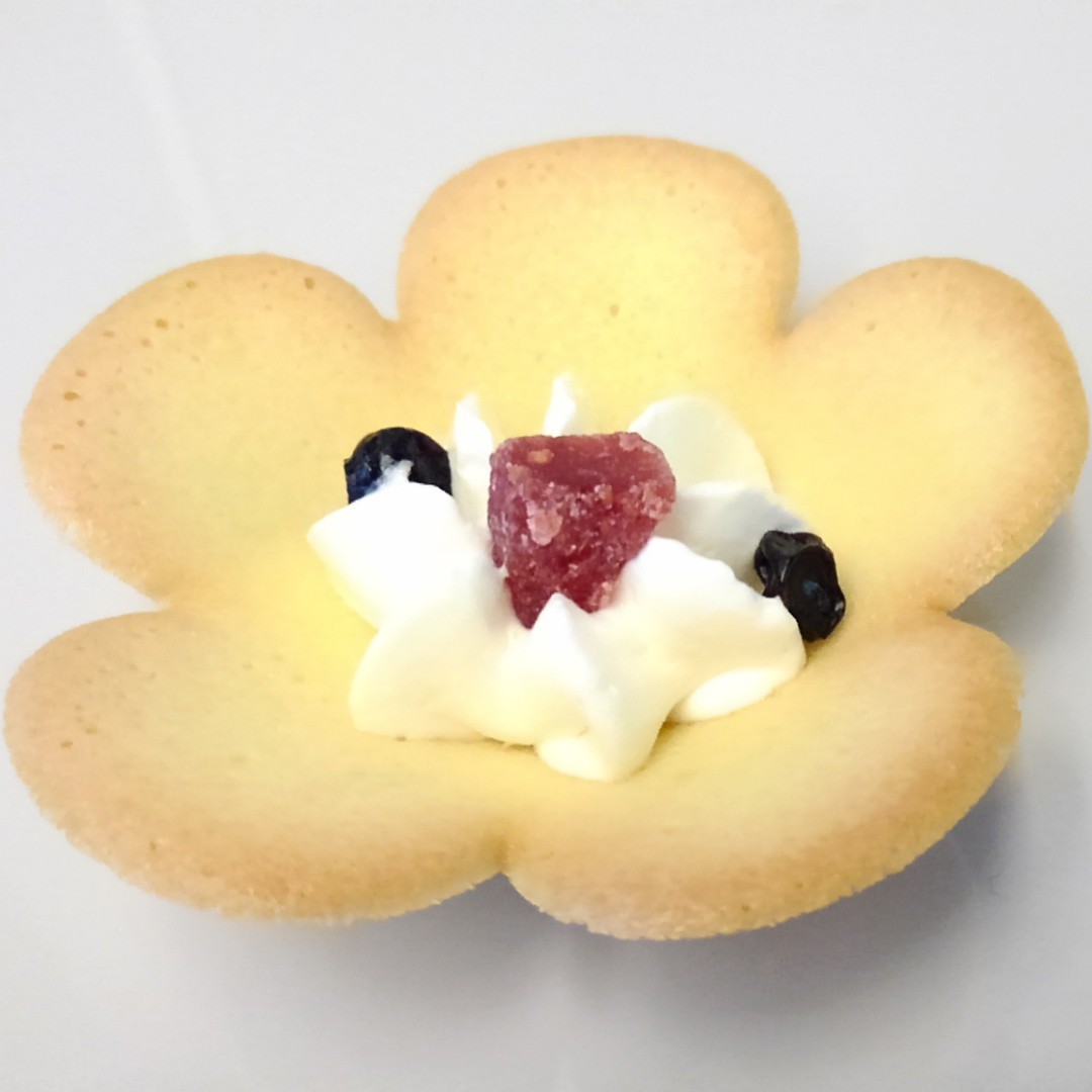 でやしき Osaka Hana Langue 大阪花ラング 白磁系の皿に乗せてちゃんとした照明で撮ったら映えそうな感じのお菓子 あみだ池大黒いうたらおこし作ってる会社やんね 気合い入れたらこんなオサレなのも作れるんね おみやげとして買ったらおまけで1個くれ