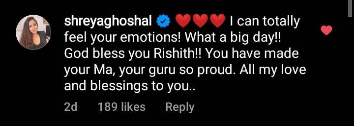 🥺❤️ 
She can relate it! 

#ShreyaGhoshal #KaushikiChakraborty