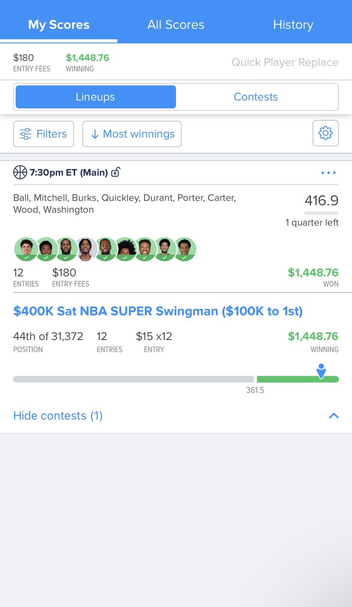 Fanduel Addict (FanDuelTeezem) Twitter