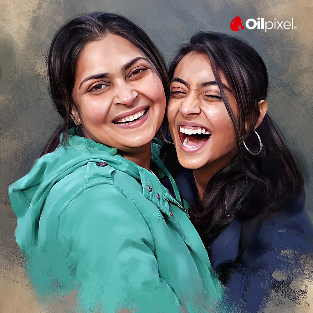 oilpixel's tweet photo. At Oilpixel, we promise to make your happy memories turn into a living masterpiece with strokes of love, care and attention.
#MotherDaughter #motherdaughterlove #digitalpainting #oilpainting #OilPixel https://t.co/MwYEjFNdEF