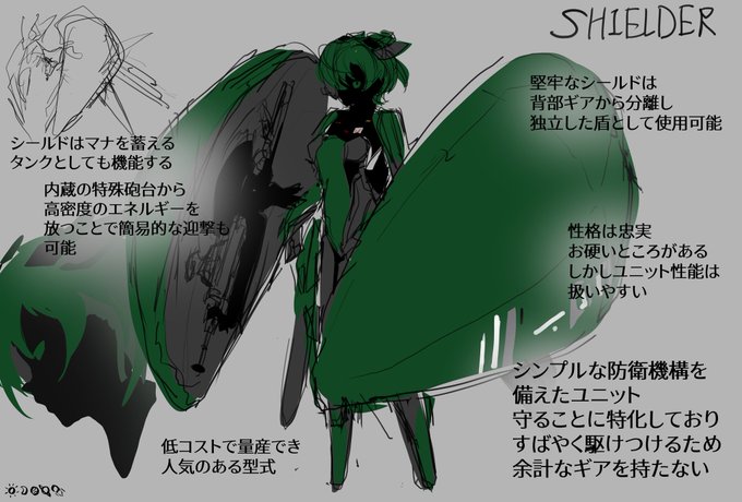 創作の機械(竜)娘考えるなどした
 #創作 