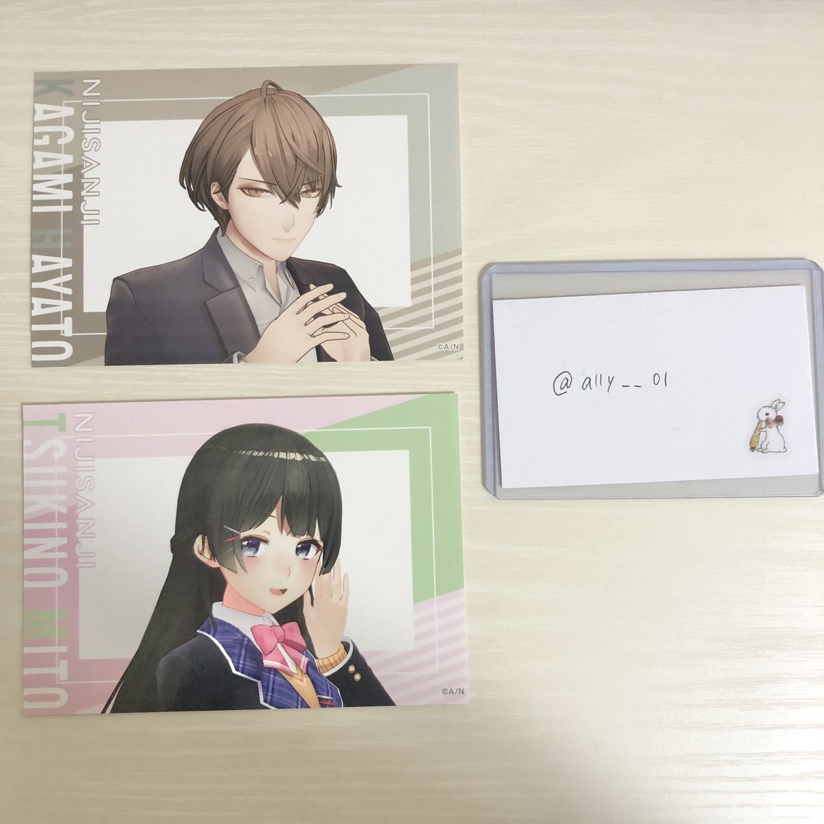 ally__01's tweet photo. 【交換】にじさんじ ブロマイド

𓊆譲𓊇
🏢、🐰

𓊆求𓊇
画像2枚目の⚔️

周辺B済
郵送1枚から可 https://t.co/a0tBU7XAuH