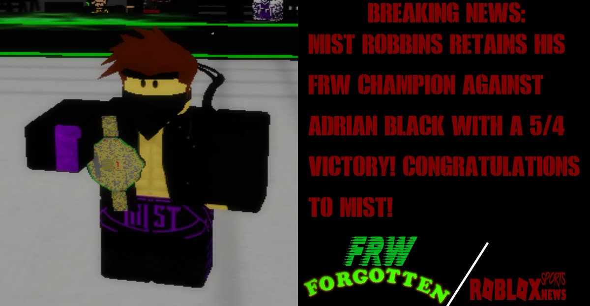 RSNews21's tweet photo. CONGRATULATIONS TO MIST ROBBINS ON RETAINING HIS FRW CHAMPIONSHIP! 
LIKE+RT! https://t.co/ePocOiSIwu