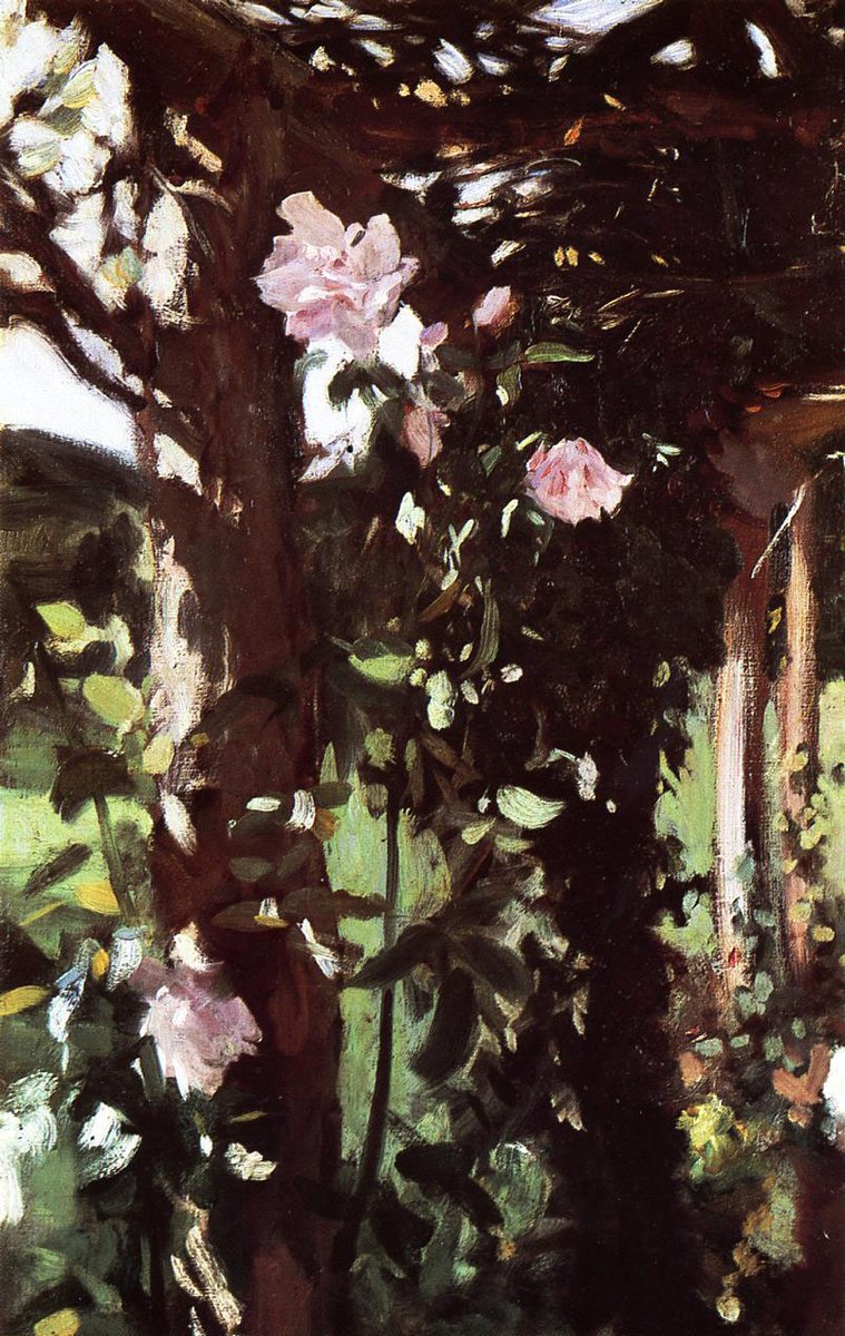 artistsargent's tweet photo. A Rose Trellis (Roses at Oxfordshire), 1886 #johnsingersargent #realism https://t.co/JAZ812jl41