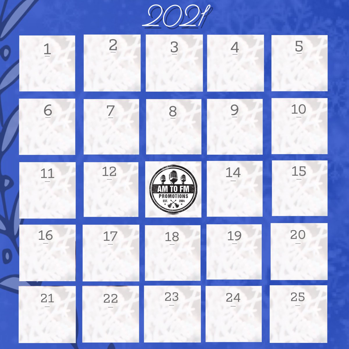 the AM to FM Promotions Music Advent Calendar is coming! Every day leading up to Dec. 25th, we'll be sharing a holiday song🎄🎶✨ 
Count down the days with your favourite classics &amp; original songs, performed by indie artists!
#25daysofmusic #adventcalendar #amtofmpromotions
