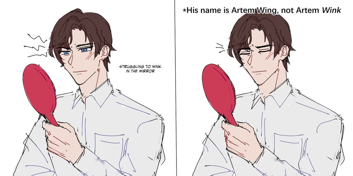 it's my own personal headcanon that artem cant wink and he blinks when he tries
#TearsOfThemis 