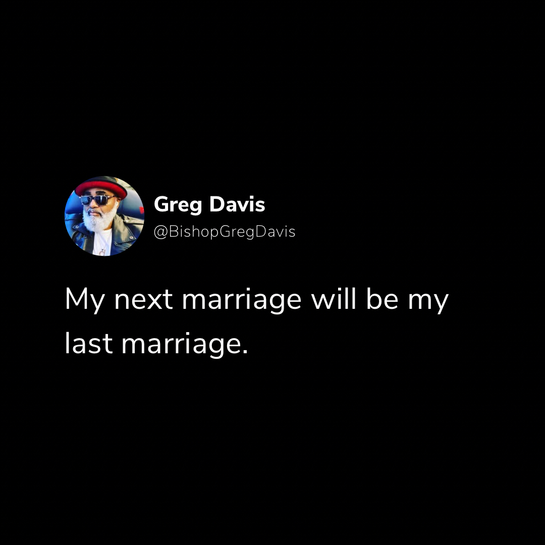 Bishopgregdavis's tweet photo. 🙏🏽🙏🏽🙏🏽🙏🏽
Order my new book Now.
"The Dos and Donts Of Dating.”
The guide to removing guessing snd eliminating the games. (allow 2 weeks for delivery)
Link in bio or https://t.co/lkmqz0zSb5.
•
•
#WTROC #gregdavis #whentherightonecomes #love #marria https://t.co/6fp6Wg9mIq